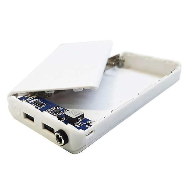 DC-utgång 9v/12v dubbel USB -utgång 7x18650 case Power Bank Shell - Perfet White