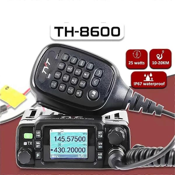 TYT TH-8600 Mini-autoradio 25W, IP67 Vedenpitävä-Täydellinen
