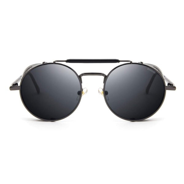 Runde vintage polariserede solbriller Steampunk Style Eyew - Perfet