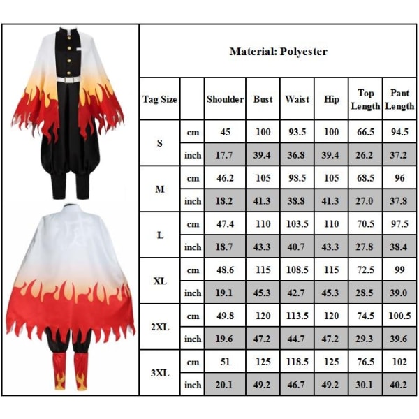 Rengku rollespil kostume animation uniform kimono kostume - Perfet 2XL
