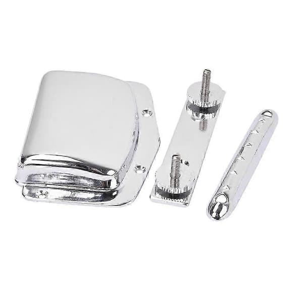 Justerbart elektrisk gitarbro+Tailpiece Chrome-sett for gitar-Perfet