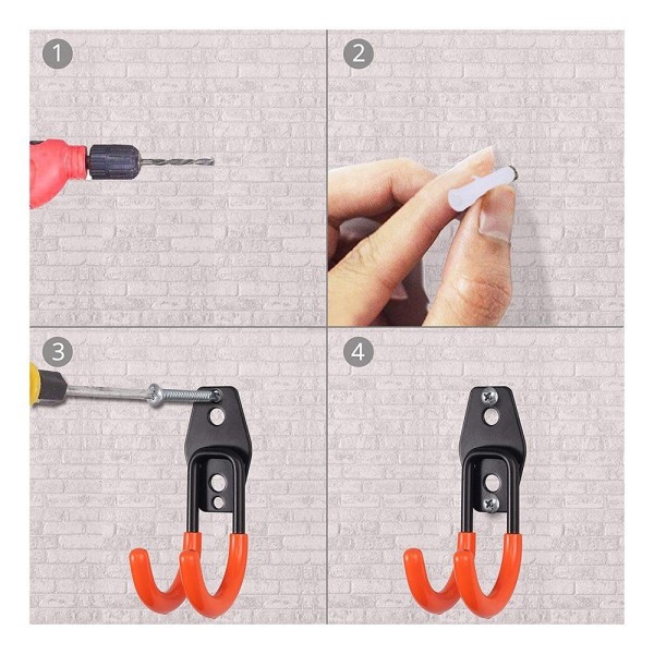Stål Garage Opbevaring Utility Dobbeltkroge Heavy Duty kroge - Perfet