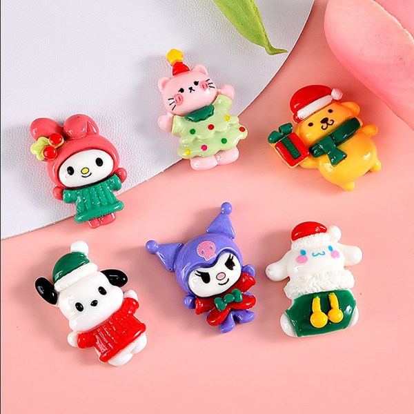 5 kpl Christmas Animals e DIY phone case tarra Hiusklipsi Access - Perfet A5