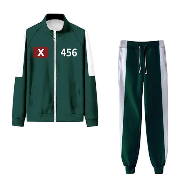 Squid Game-kostym, Squid Game-kostym för barn, Squid Game-sportkläder, koreansk folkspelsdräktset, Squid Game-kostym för barn, Cosplay-Perfet Dark Green D,120 cm