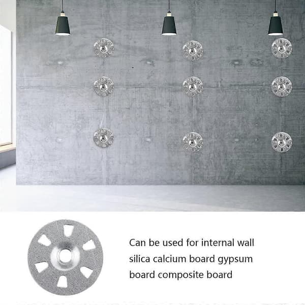 Förpackning med 100 st 35 mm Diameter Galvaniserade Järn Thermoboard Isolerskivor Fasta Spikbrickor för Värmeisolering och Gips - Perfekt