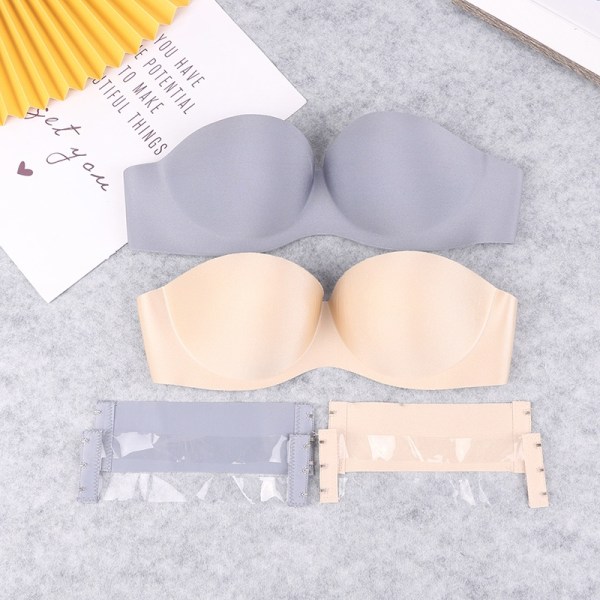 Tube Top Undertøj Sexet Undertøj Stropløs BH Push Up BH - Perfet Gray 34/75AB