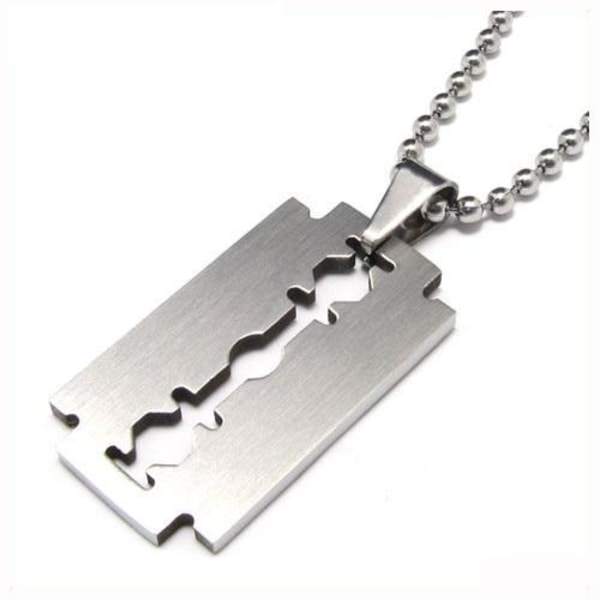 Halskæde - barberblad | Barberblad - Edition | Unisex - perfekt silver