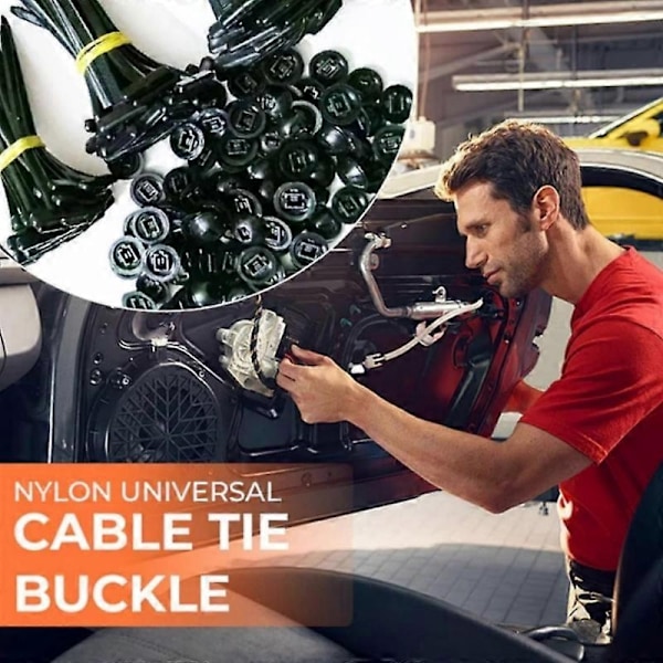 Nylon Universal Kabelbuntspenne, 10-100 stk. Pinne og Knapp Buntbånd Selvlåsende - Perfekt 20pcs