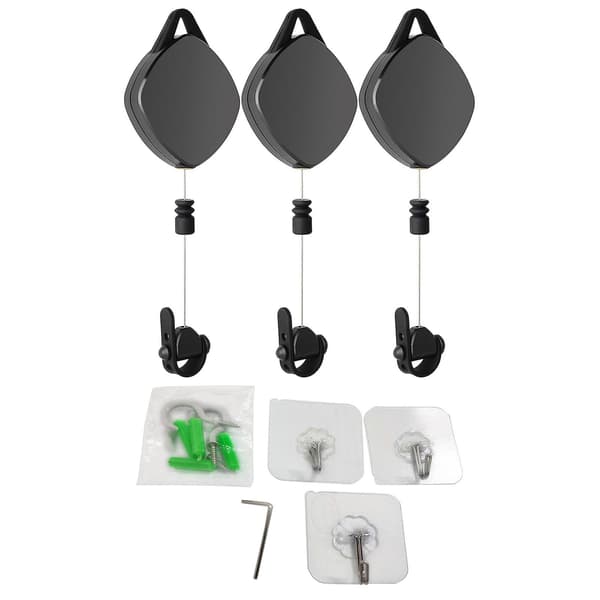 3/6 st Ljudlös VR Kabelhantering Trissa System Kompatibel med HTC Vive Rift S PS Kompatibel med Windows VR Tillbehör - Perfet