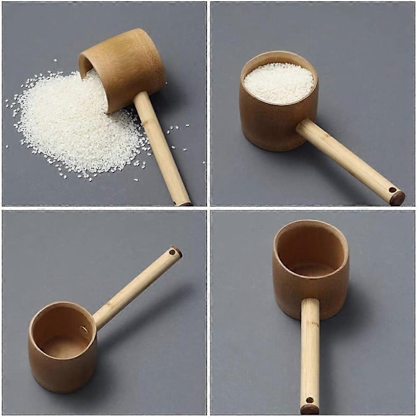 Bambus Vandøse Tea Spoon Bade Spoon Sauna Spoon til Køkken Have - Perfekt