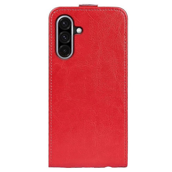 Kompatibel med R64 Textur Vertikal Flip Läder Telefonfodral-Perfet Red For Samsung Galaxy A36