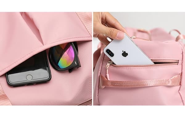 Gymbager, sportsbager for kvinner, multifunksjonell - Perfet Pink
