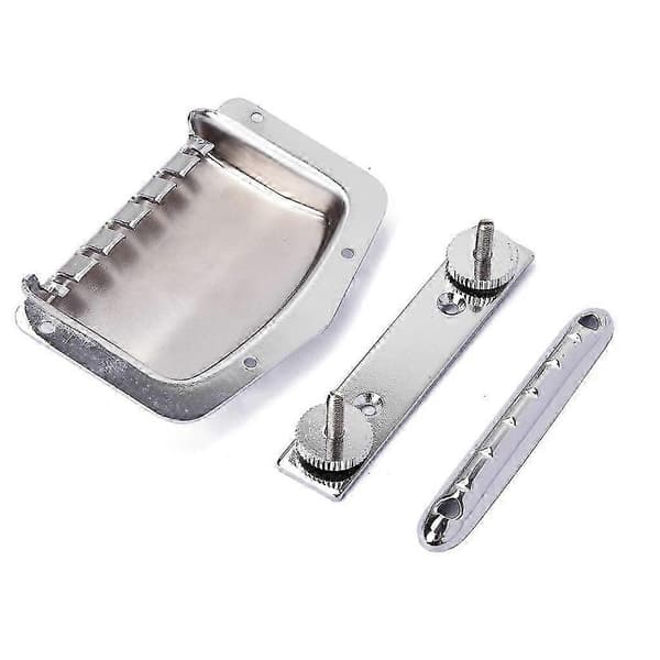 Justerbart elektrisk gitarbro+Tailpiece Chrome-sett for gitar-Perfet