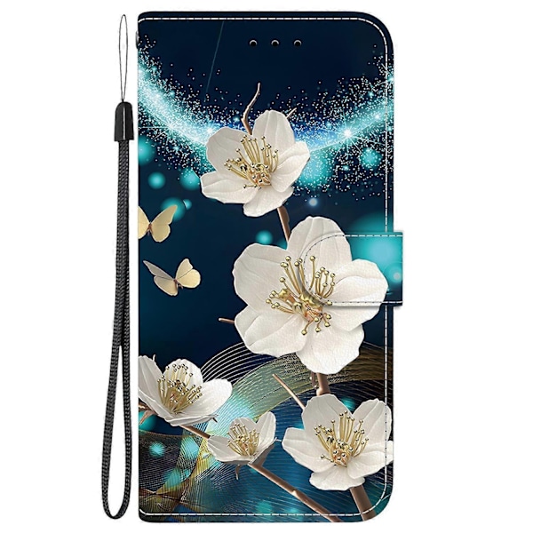 Læderetui med tegning, kompatibelt med Motorola Moto G75 5G - Perfekt Magnolia