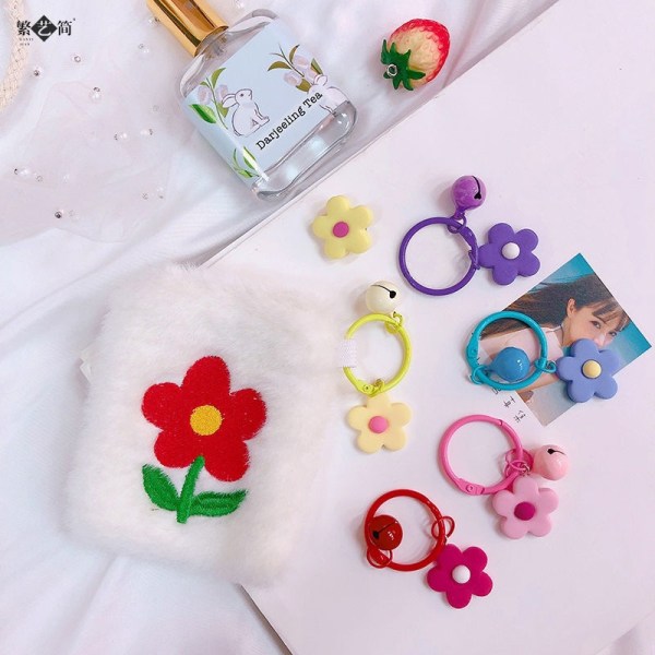 nytt mode liten godisblomma nyckelring för kvinnor flicka Bell Key - Perfet Green
