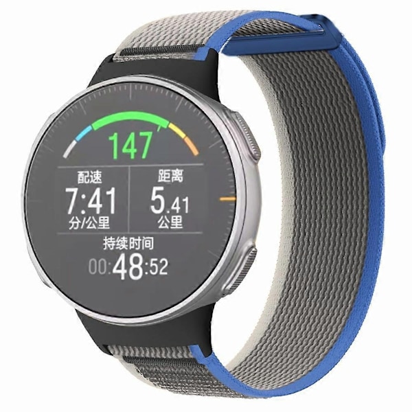Passer til Polar Vantage urrem nylon loop justerbar håndledsrem - Perfekt Blue Grey