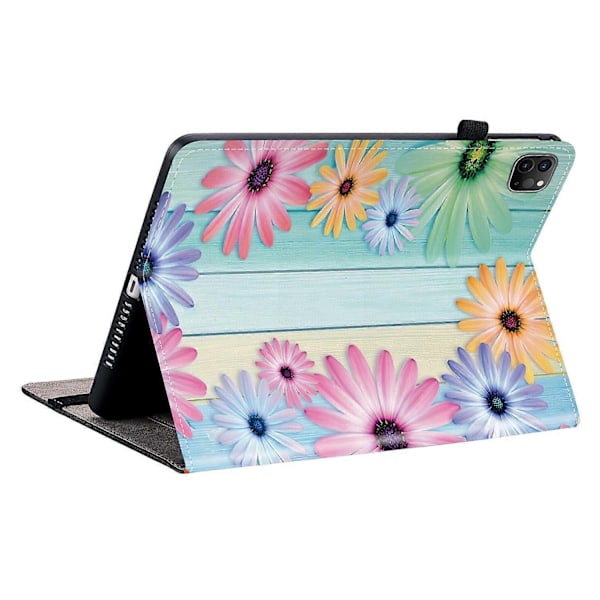 Læder Etui Kompatibelt med iPad Air 11 (2025) (2024) Air (2022) (2020) Pro 11 (2022) Mønsterprintet Tablet Co-Perfet Sunflower