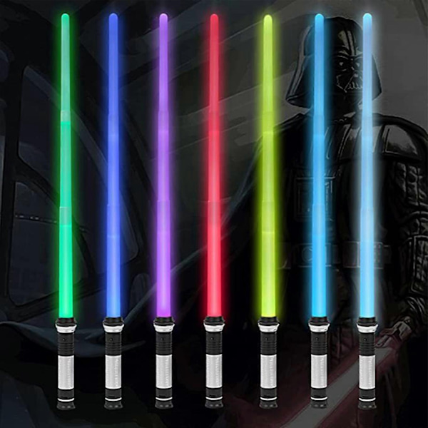 Star Wars Ljussabel 2-pack med infällbart lasersvärd med ljud- och ljuseffekter rekvisita NR.8949-Perfet