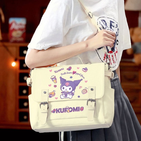 Sanrio Kuromi söt tecknad axelväska för kvinnor - Perfet White