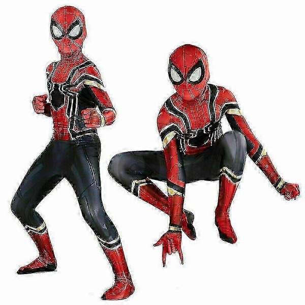 Deadpool Superhelt Spiderman Kostume Børn - Perfekt Iron Spiderman 110-120cm