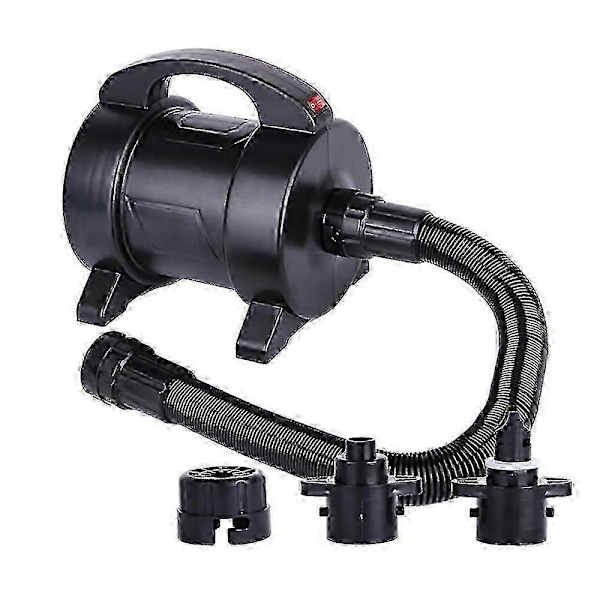Bærbar 1600W Elektrisk Pumpe Luftmadrasspumpe Rask Oppblåsing Elektrisk Luftpumpe Inflator Deflator med 2 Dyser Kompatibel med Luftmadrass Flåte - Perfekt