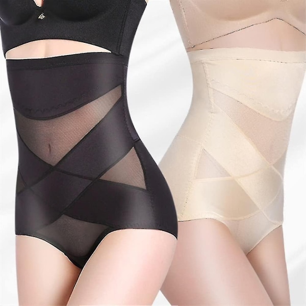 högmidjad kompressionsformare Bantningskorsett Magen Skulptera Byxor Trosor Shapewear - Perfet Black M