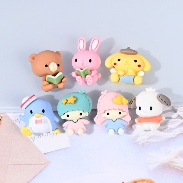 10 st/lot Kawaii Cartoon Flatback Resin Cabochon and Animals Bea - Perfet A6