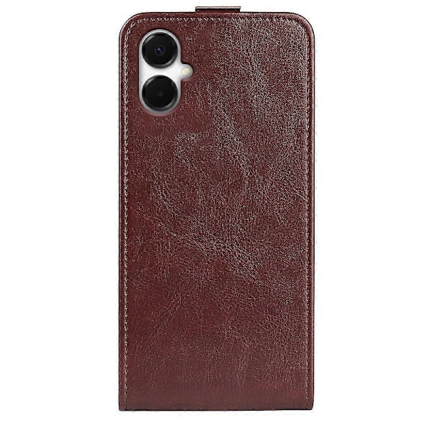 Kompatibel med R64 Textur Vertikal Flip Läder Telefonfodral-Perfet Brown For Samsung Galaxy A06 5G