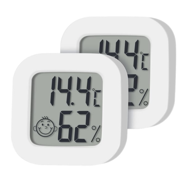 2-pack inomhusminitermometer Digital Hygrometermätare - Perfet