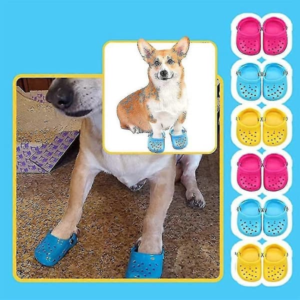 Hundesko Sommer Slippers Åndbar Mesh Sød Farve - Perfekt Blue
