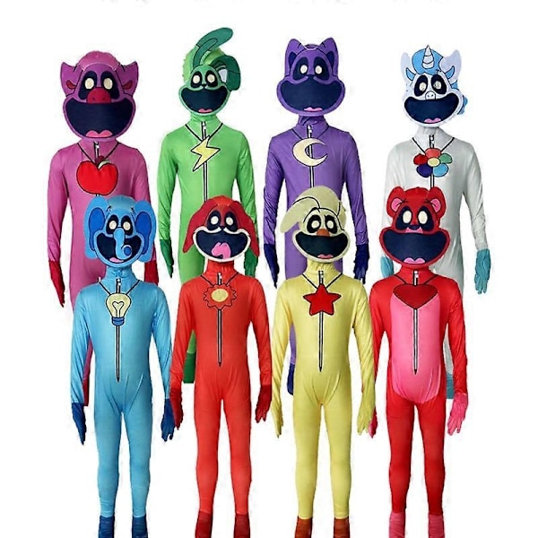 Poppy Playtime 3 Smiling Critters Rollespill Bodysuit DogDay Catnap Halloween Kostyme for Voksne - Perfekt Cat Nap 170