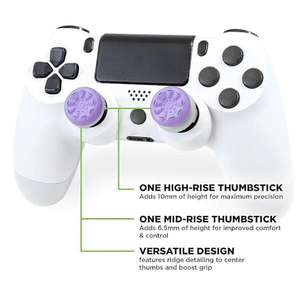 2 stk. Joystick Grip til PS5 PS4 Controller, Silikone Thumb Grips Caps Cover Analog Stick til Playstation 5, Playstation 4 Controller-Perfet Red