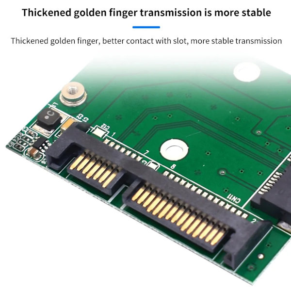Højhastigheds MSATA til 22PIN SATA-adapterkort Forbinder effektivt stabil og højhastighedsoverførsel uden deceleration - Perfet Blue
