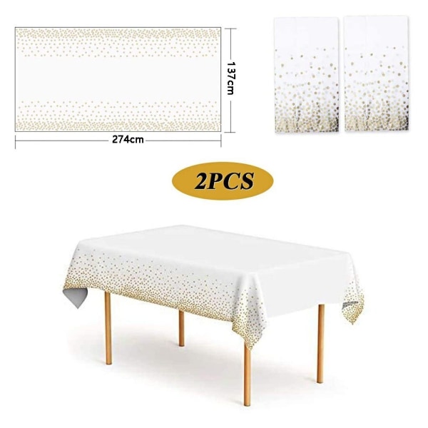 2 st 137 x 270 cm Plastdukar Dot Dukfest - Perfet