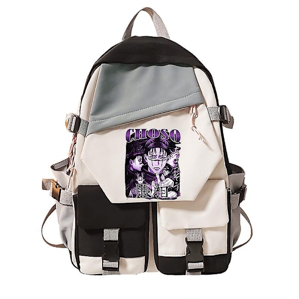 Japan Anime Jujutsu Kaisen Choso Koululaukut Ortopediset Repput Teini-ikäisille Koululaukut Pojille Tytöille Repput Piirroslaukut Mochila-Perfet Beige