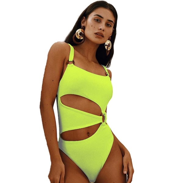 Ny sexig baddräkt av hög kvalitet i enfärgad bikini dam - Perfet green M