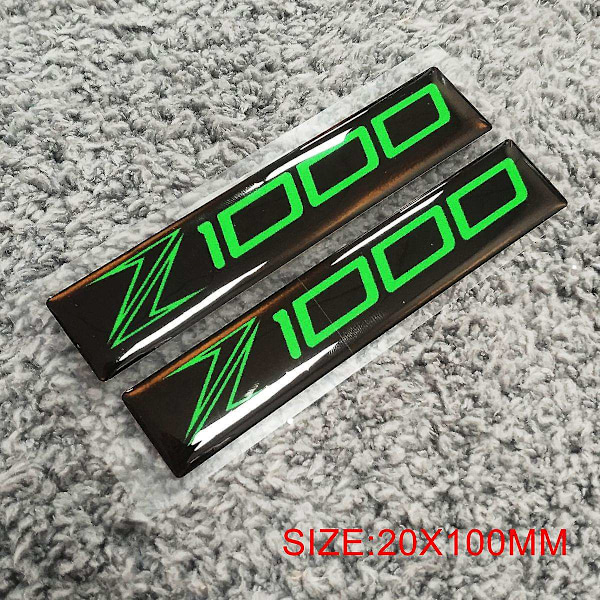 Kompatibel med Kawasaki Grøn Sticker 3d Logo Mærkater 3 D Z800 Z750 Z900 Z1000 Z650 Z400 2019 2020 2021 2022-Perfekt Z1000 Green