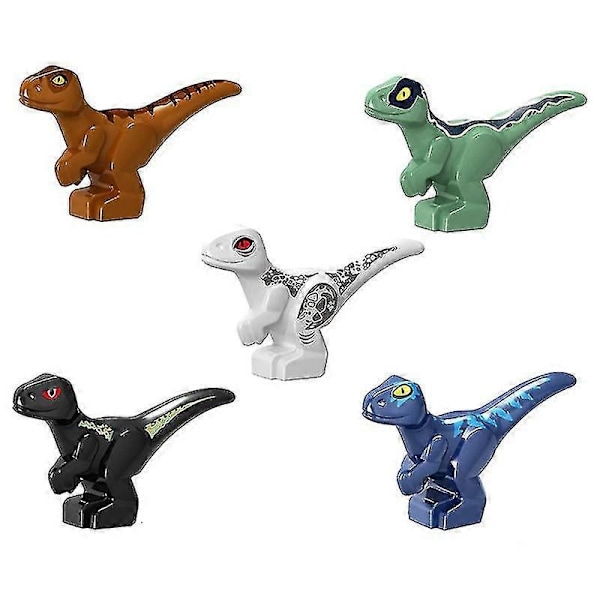 Jurassic dinosaur byggeklodser dele baby dinosaur Tyrannosaurus Rex velociraptor børnelegetøj - perfekt 5pcs
