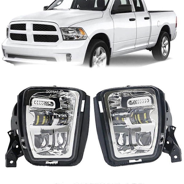 Silver Kompatibel med Dodge Ram 1500 2013-2018 LED Dimljus-Perfet