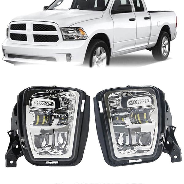 Sølv Kompatibel med Dodge Ram 1500 2013-2018 LED Tågelygter - Perfekt