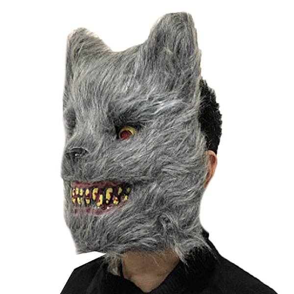 Halloween udstoppede dyr Horror Mask Cosplay Festdekoration - Perfet Yellow Bear