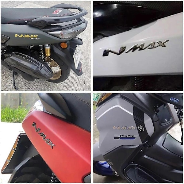 Tankin tarra moottoripyörän tarra Yamahalle NMAX N MAX N-MAX Aerox 125 Precio 150 155 160 250 400 2023 Moottoripyörä 3D Tarra Logo Ajoneuvon Kääre - Täydellinen 3D Black