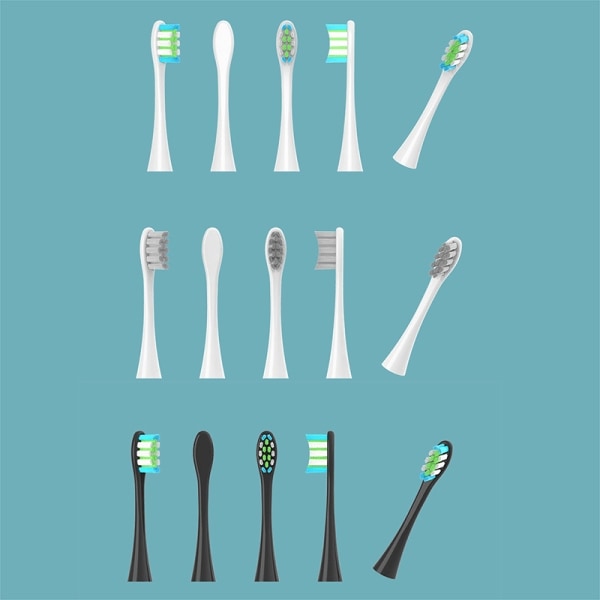 10 reservehoder for elektriske tannbørster for Oclean Black - Perfet