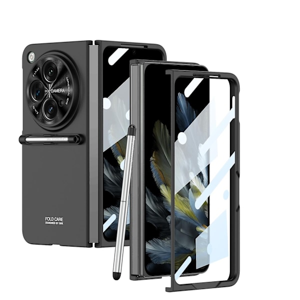 GKK Ultratunn med Pennhållare Kompatibel med OPPO Find N3 / OnePlus Open-Perfet Black