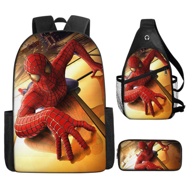 Spider-Man børneskoletaske vandtæt rygsæk i tre dele - Perfet 11