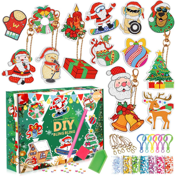 jul DIY diamond painting Nyckelring Kit Kid Gift - Perfet