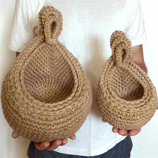 Fruktkorg för köksvägg, vävd korg för köksförvaring - Perfet S