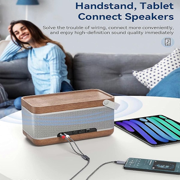 USB Typ C till 2RCA Kabel Stereo Ljudöverföring Guldpläterade Kontakter Sladd för Mixerkonsoler-Perfet 3m