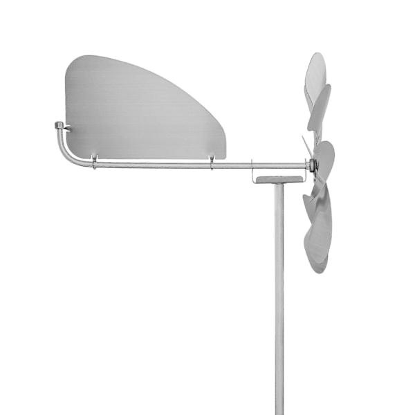 Vindsnurra tillverkad av rostfritt stål (28 cm rotordiameter), kullager, med vindflöjel (360° roterbar) - Perfekt