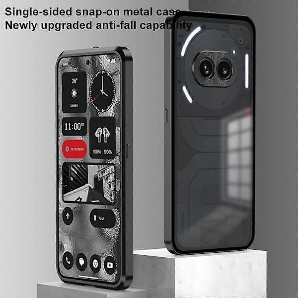 Snap-on Metallramme Etui for Nothing Phone 2a-Perfet Silver